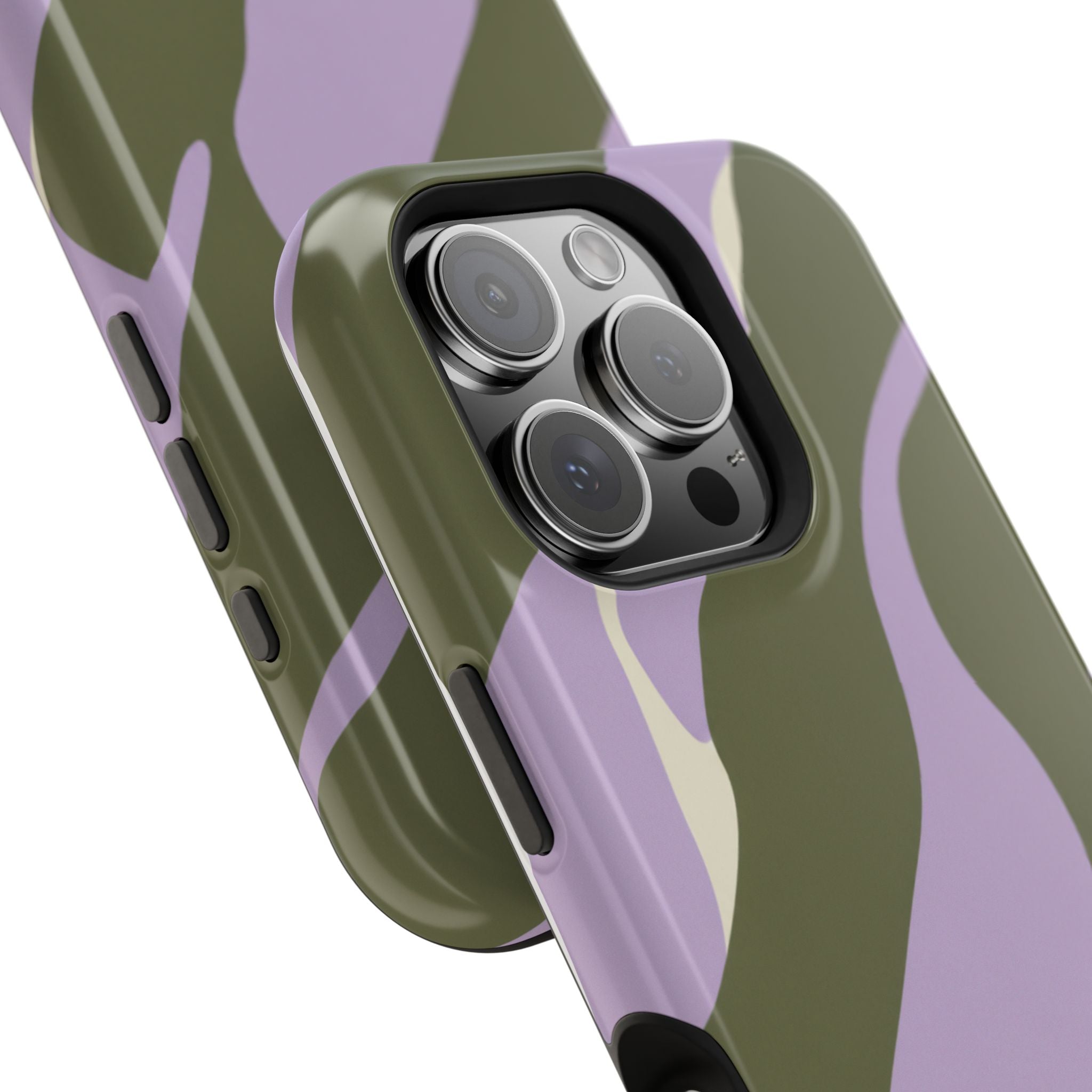 The Olive Lavender Camo Case