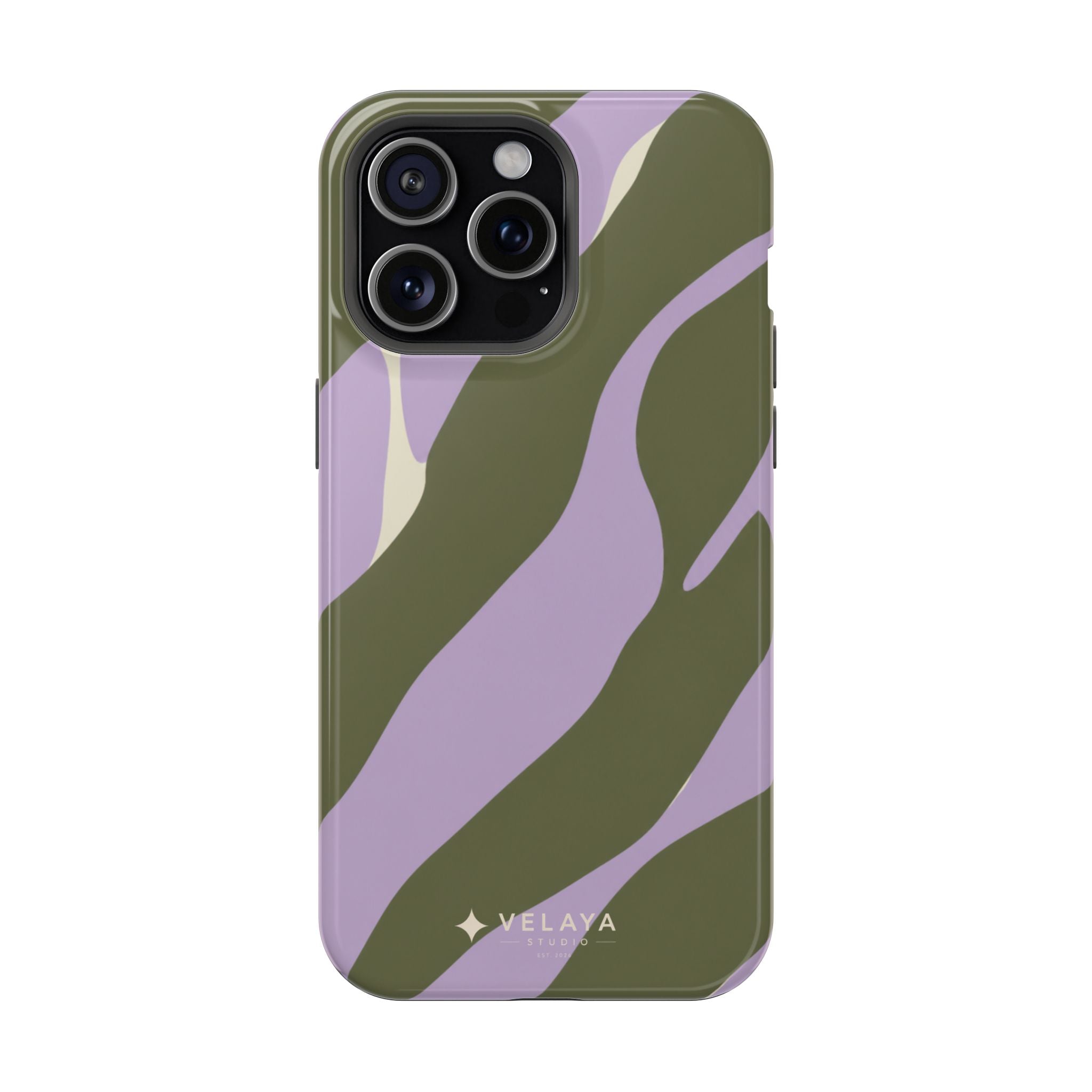 The Olive Lavender Camo Case