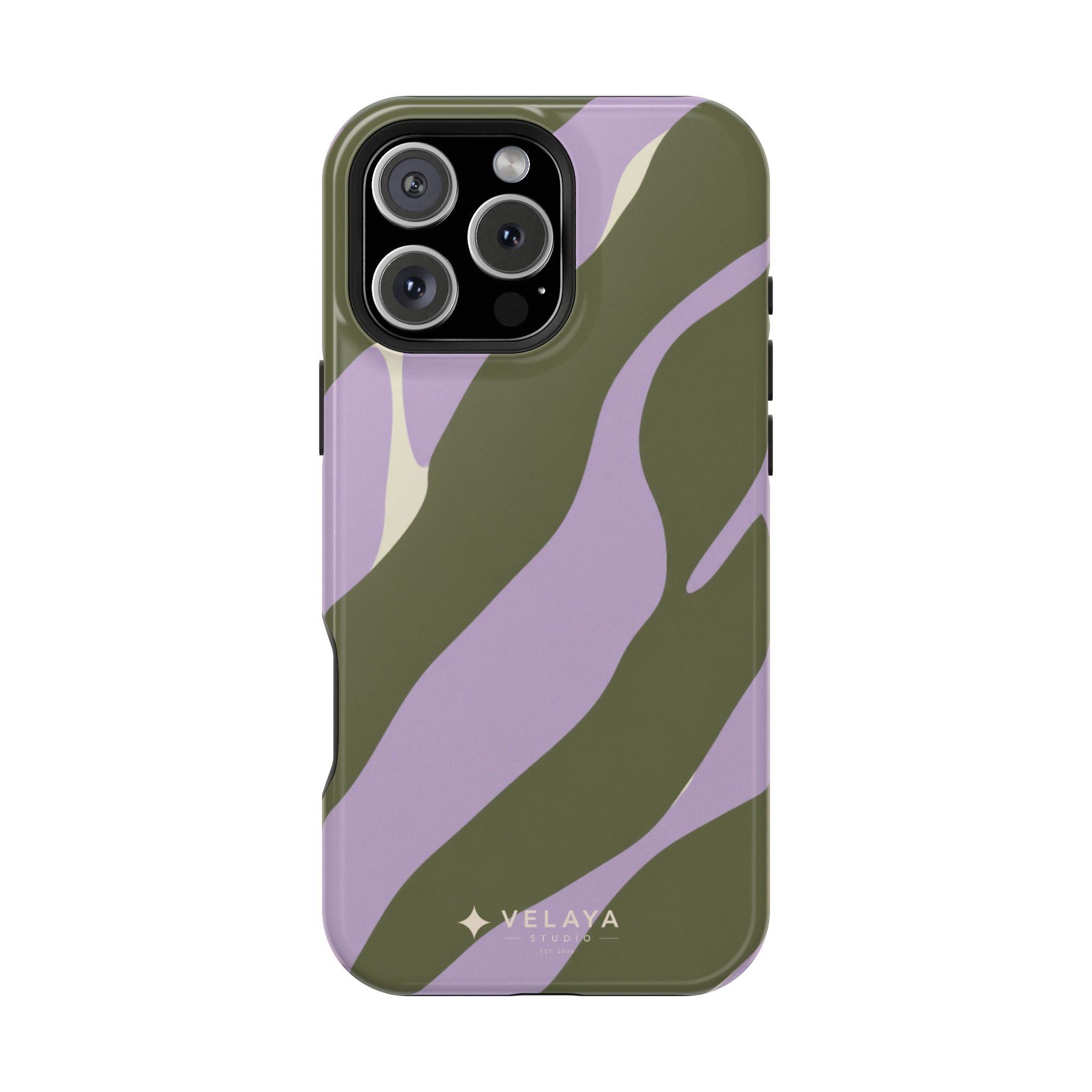 The Olive Lavender Camo Case