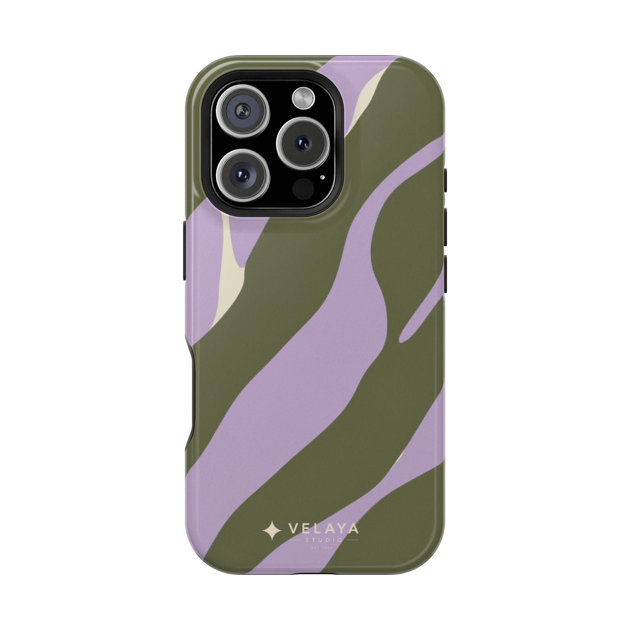 The Olive Lavender Camo Case