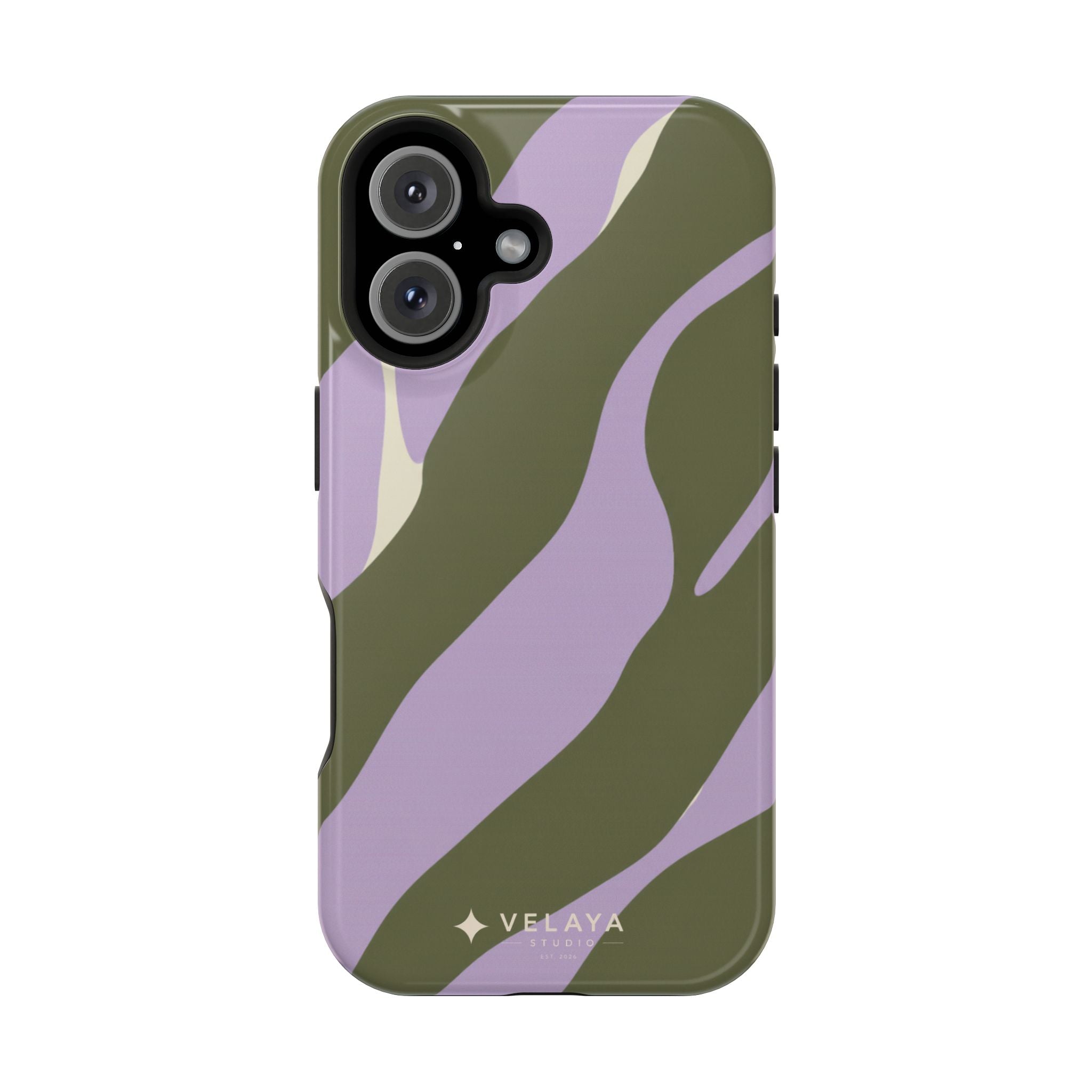 The Olive Lavender Camo Case