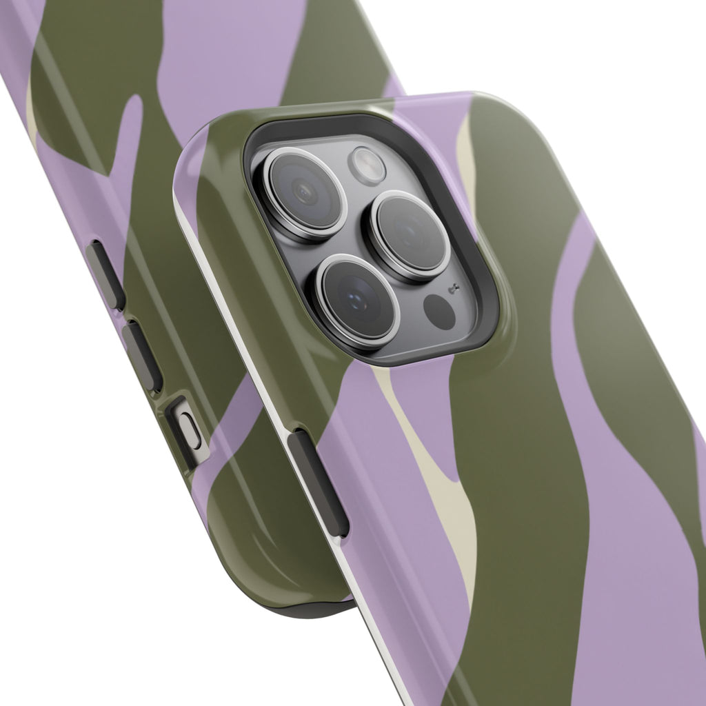 The Olive Lavender Camo Case