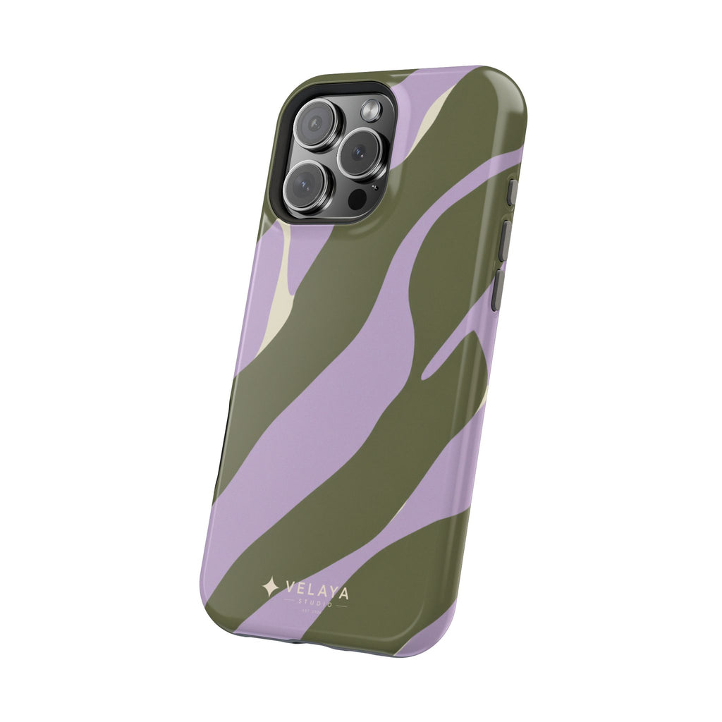 The Olive Lavender Camo Case