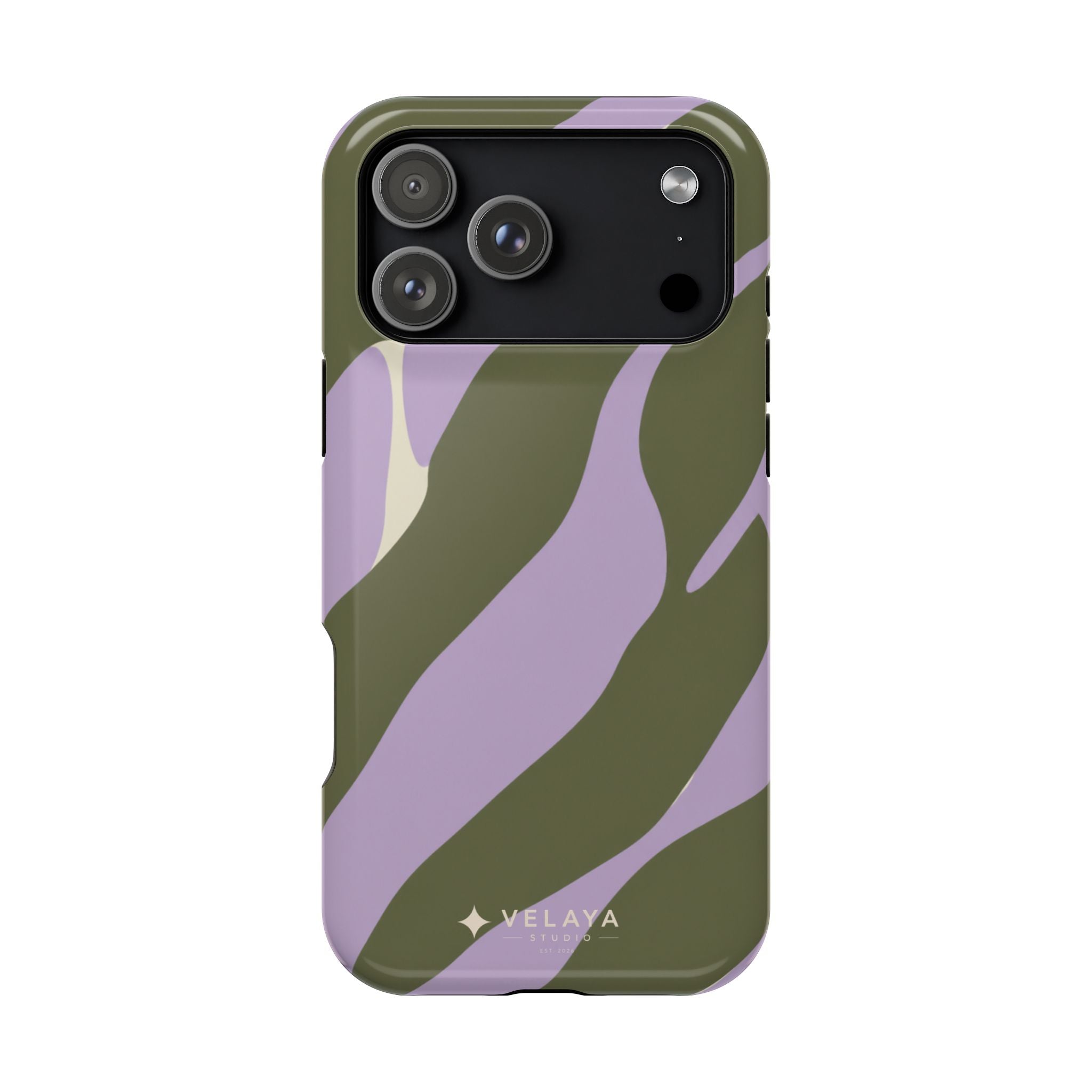 The Olive Lavender Camo Case