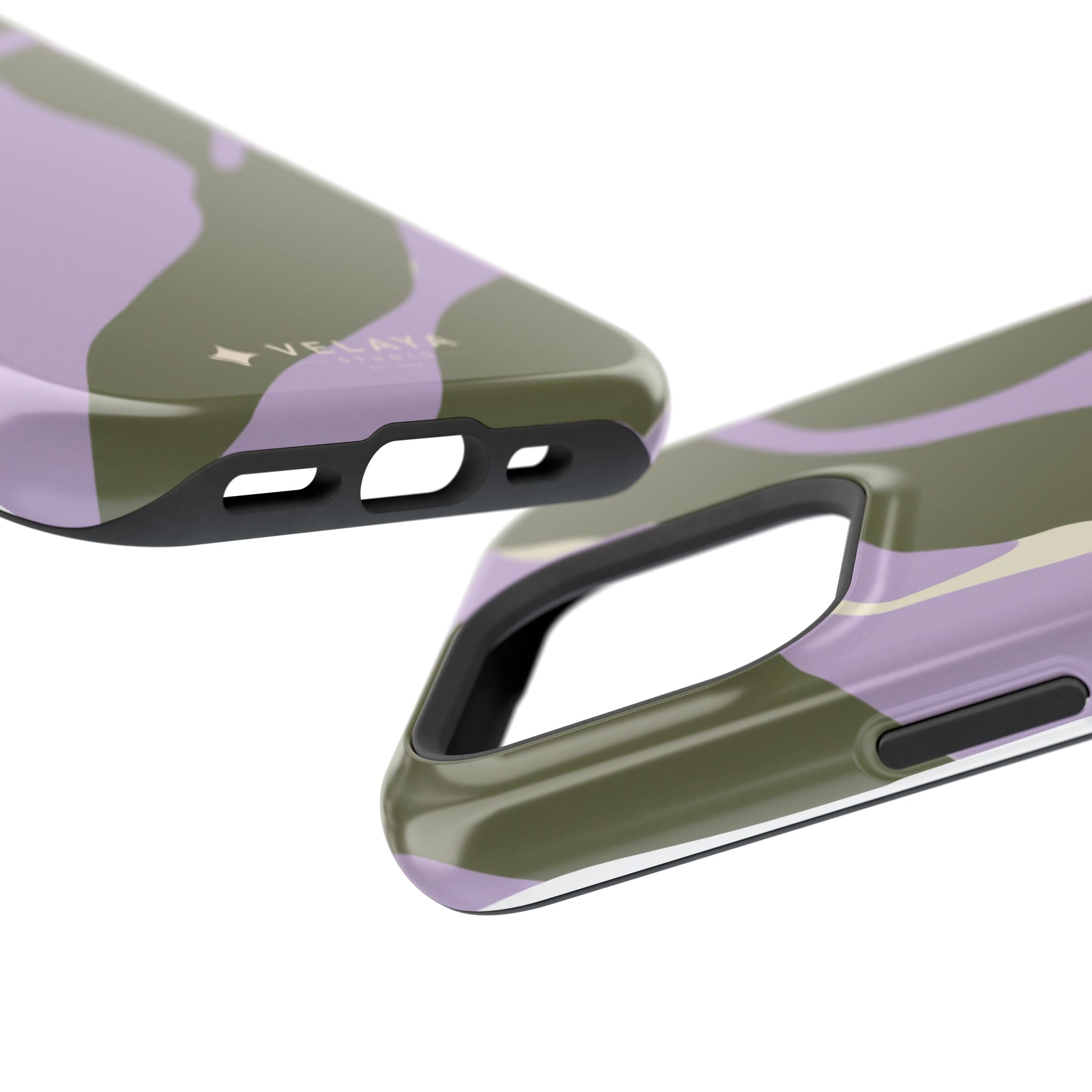 The Olive Lavender Camo Case