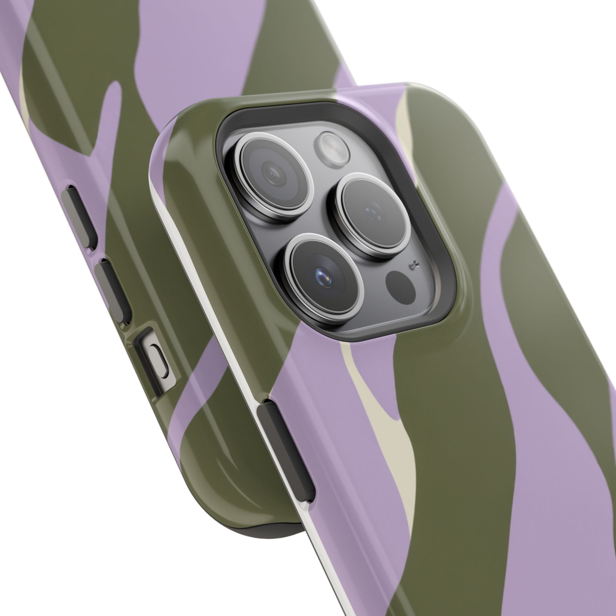 The Olive Lavender Camo Case