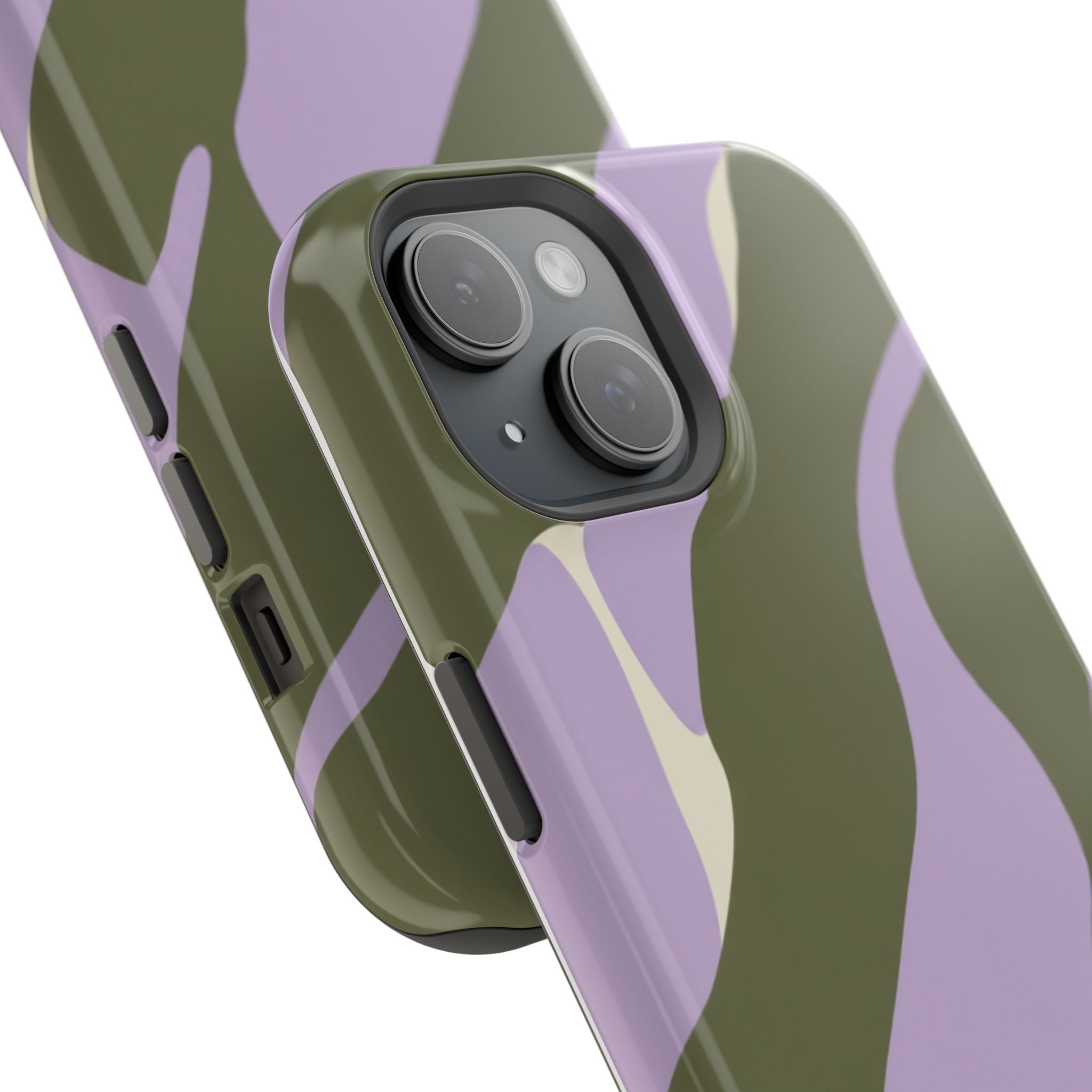 The Olive Lavender Camo Case