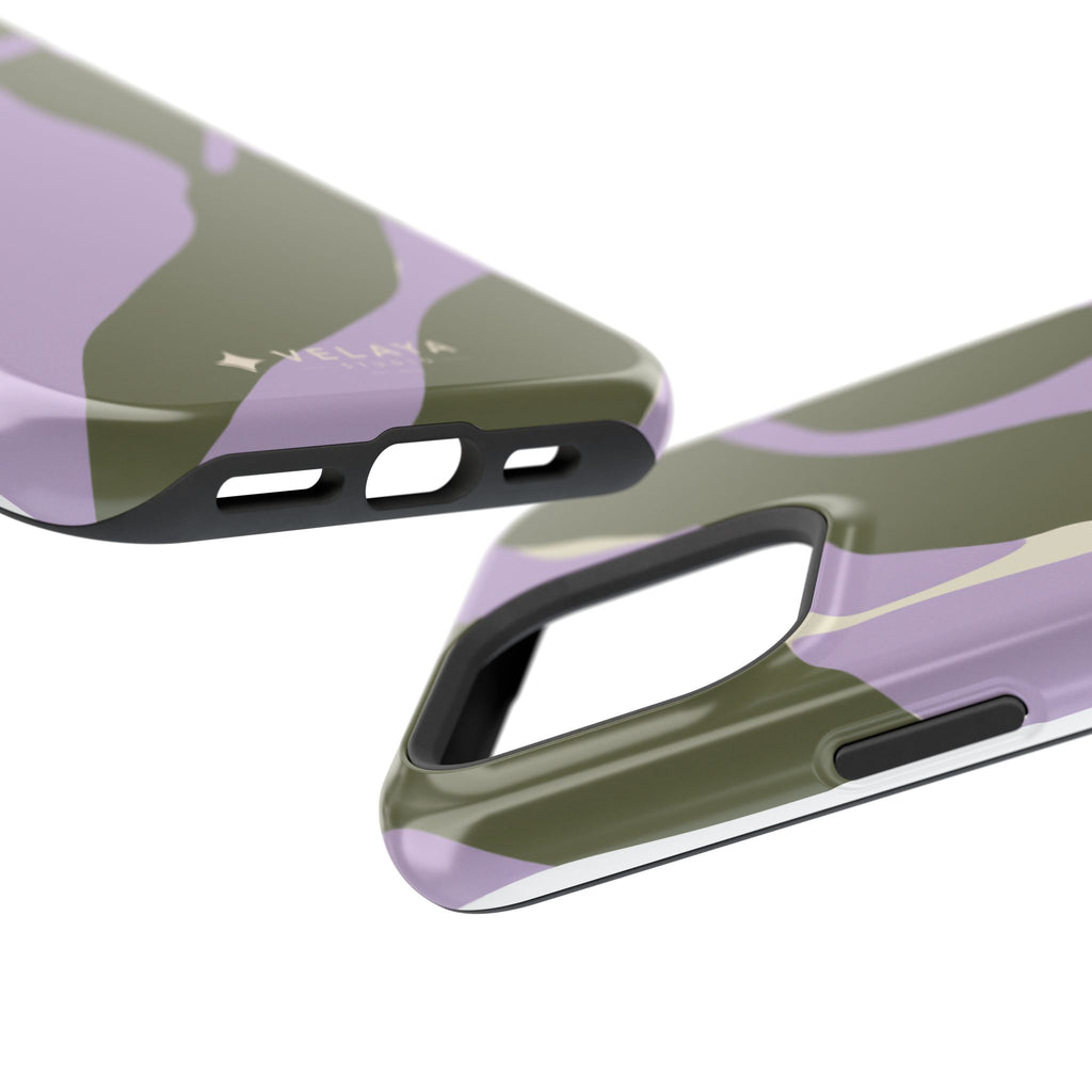 The Olive Lavender Camo Case