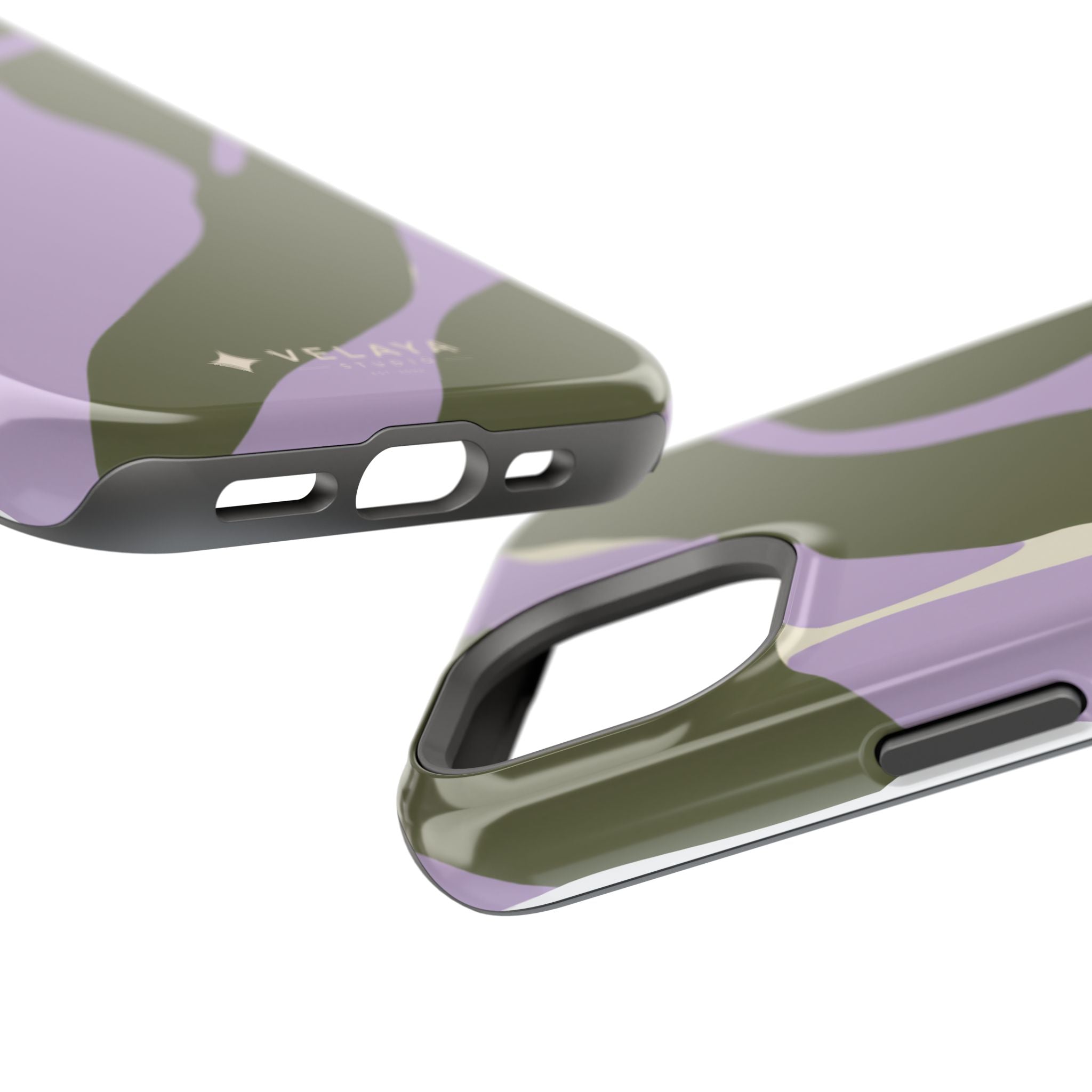 The Olive Lavender Camo Case