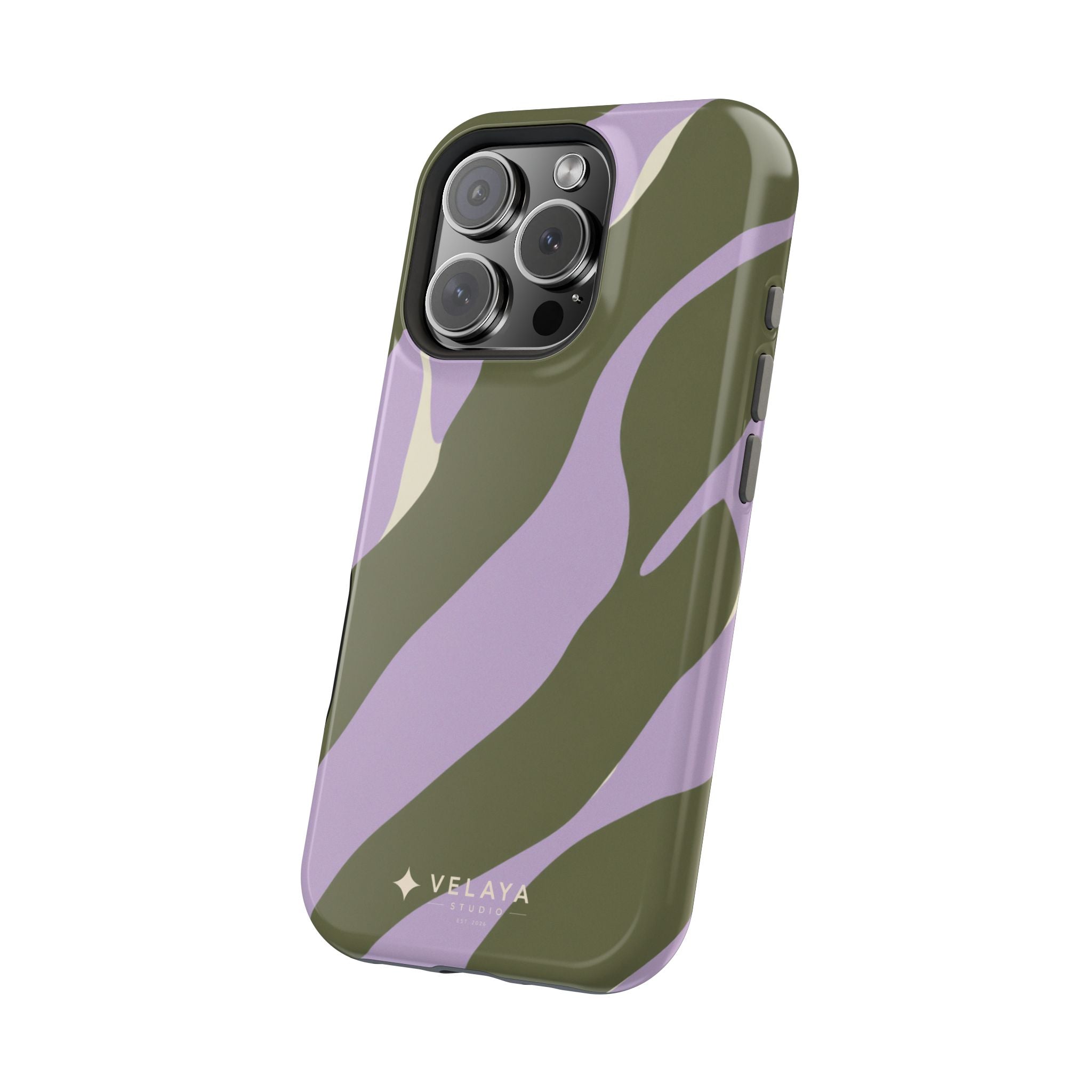 The Olive Lavender Camo Case