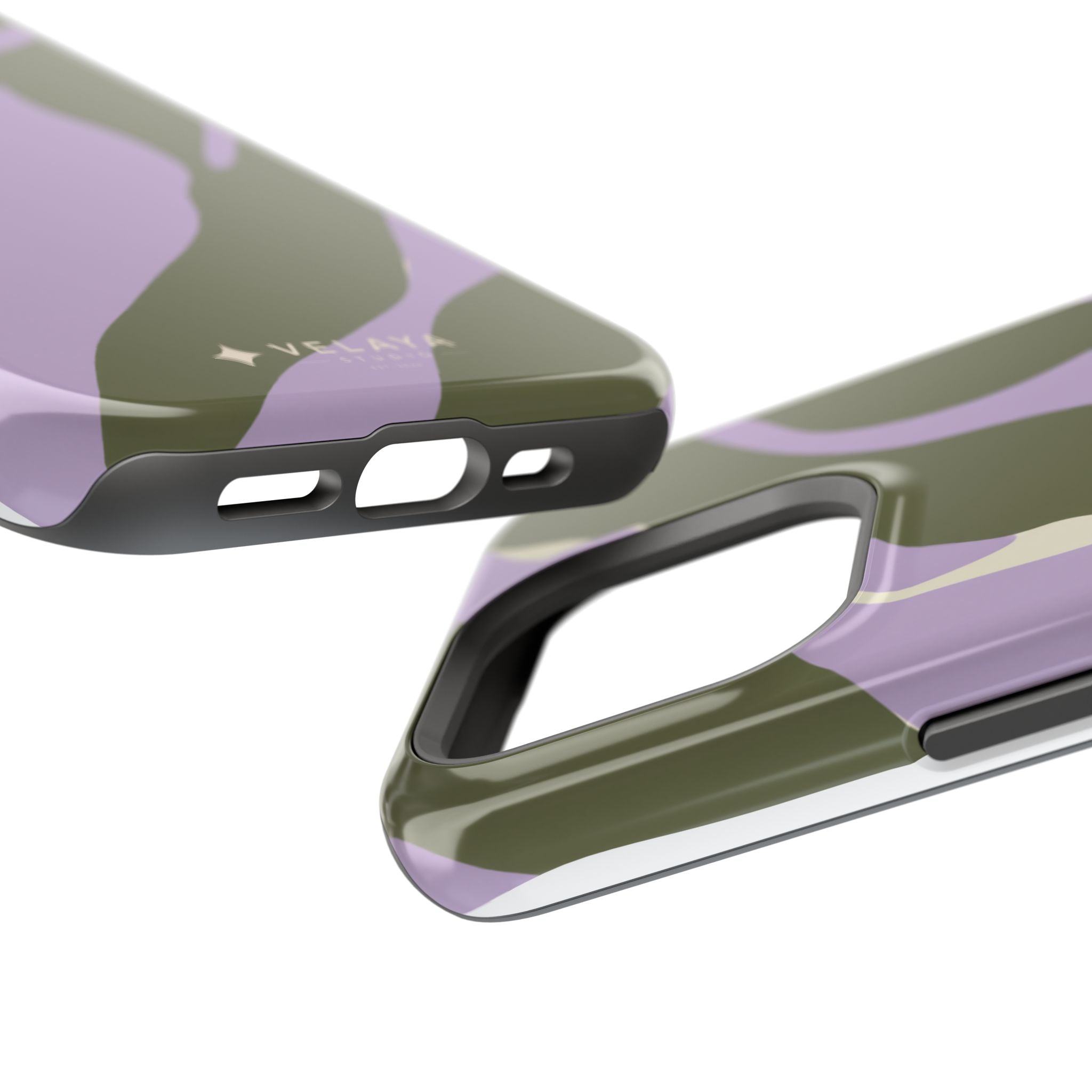 The Olive Lavender Camo Case