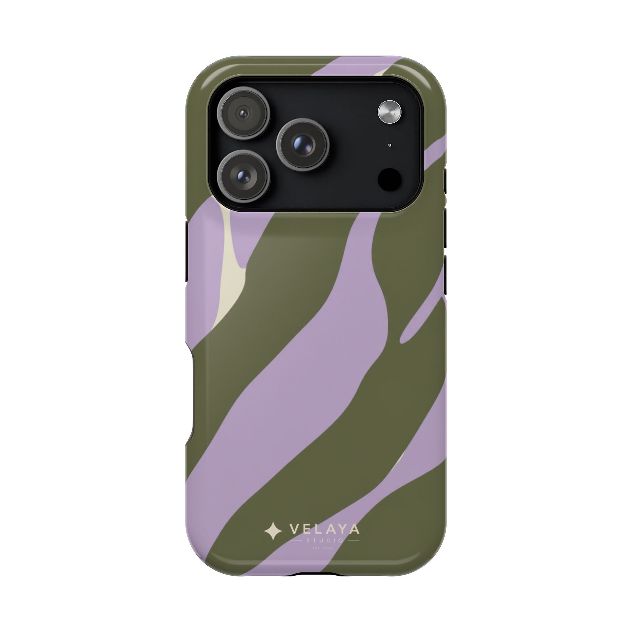 The Olive Lavender Camo Case