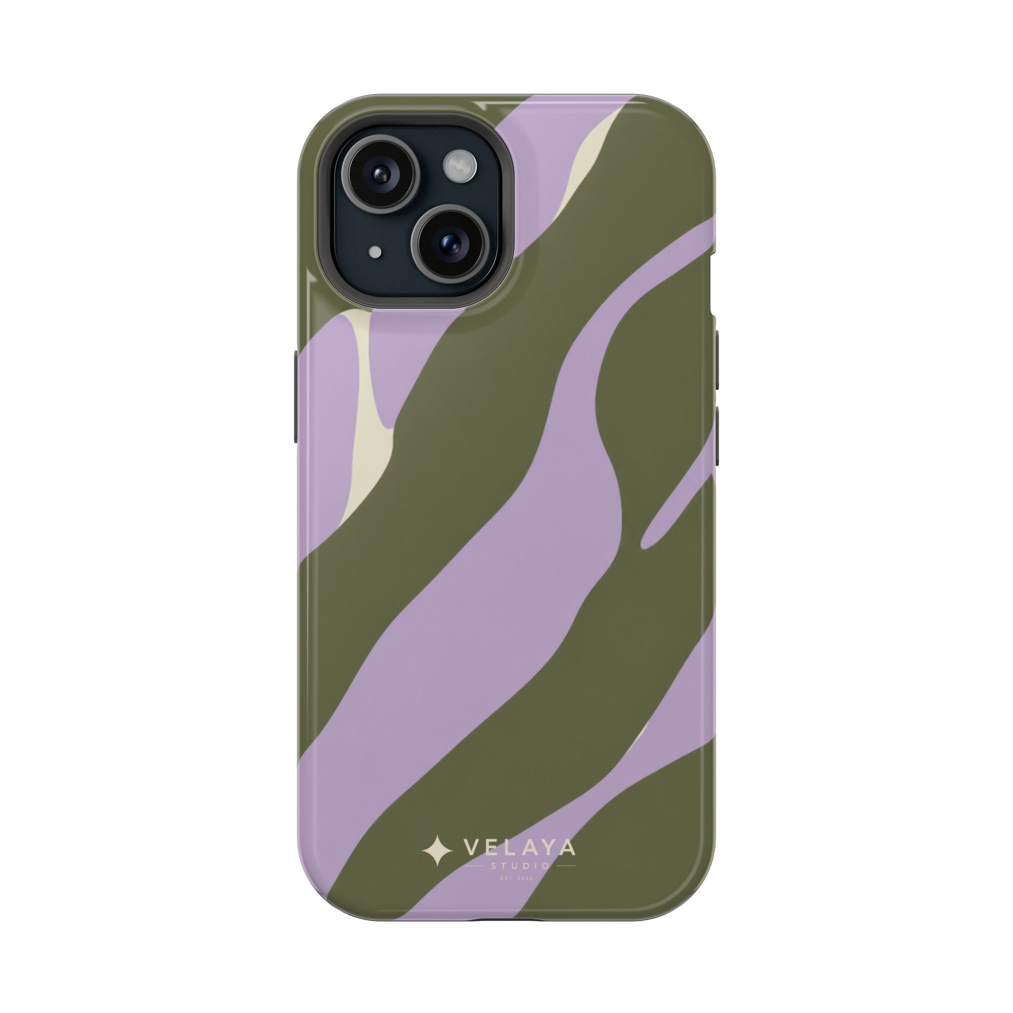 The Olive Lavender Camo Case