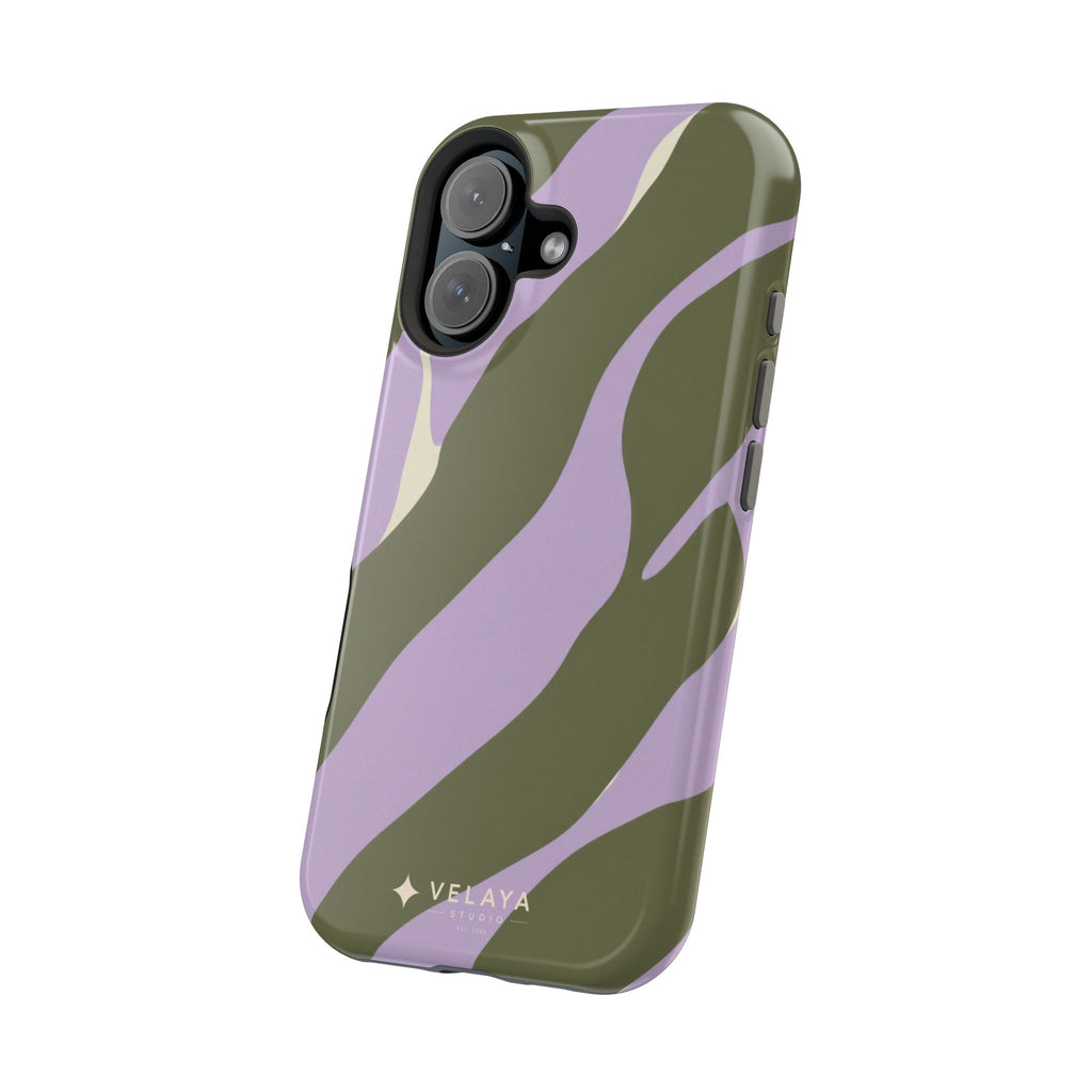 The Olive Lavender Camo Case